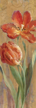 Parrot Tulips on Gold II by Danhui Nai art print