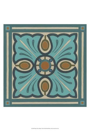 Piazza Tile in Blue I by June Erica Vess art print