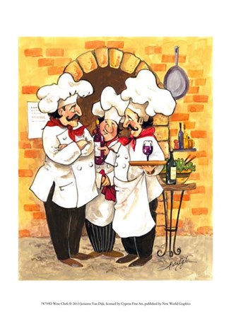 Wine Chefs by Jerianne Van Dijk art print