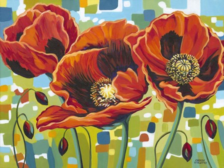 Vivid Poppies III by Carolee Vitaletti art print