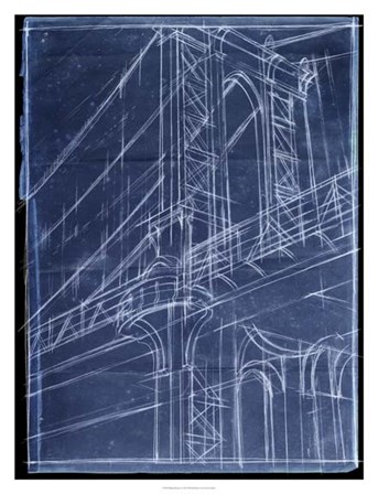 Bridge Blueprint I by Ethan Harper art print