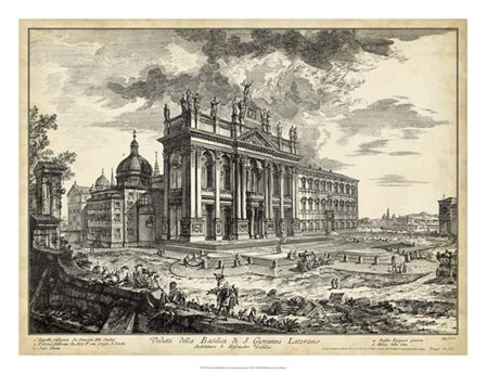 Veduta della Basilica di S. Giovanni Laterano by Francesco Piranesi art print