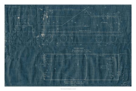 Train Blueprint III by Vision Studio art print