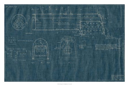 Train Blueprint IV by Vision Studio art print