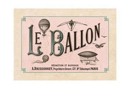 Le Ballon, ca. 1883 by Vintage Reproduction art print