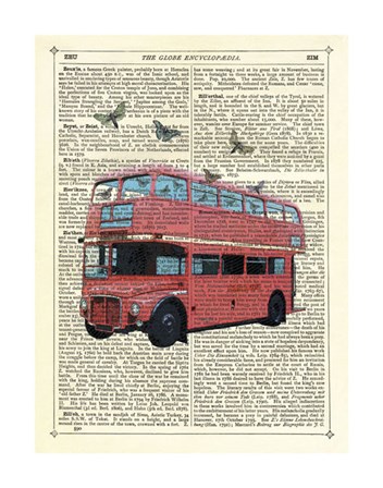 Butterfly London Bus by Marion McConaghie art print