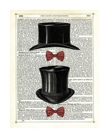 Top Hat &amp; Bow Ties by Marion McConaghie art print