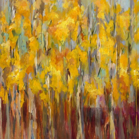 Golden Angels in the Aspens by Amy Dixon art print