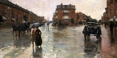 Rainy Day, Boston, 1885 by Childe Hassam art print