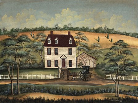 Arriving at the Inn by Barbara Jeffords art print