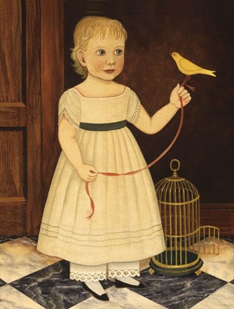 Girl with Bird by Diane Ulmer Pedersen art print