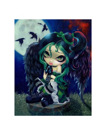 Perched and Sat and Nothing More by Jasmine Becket-Griffith art print