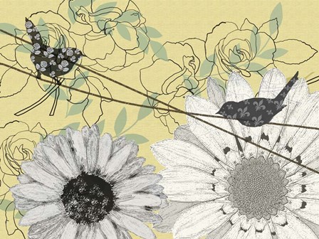 Birds on a Wire II by Jade Reynolds art print