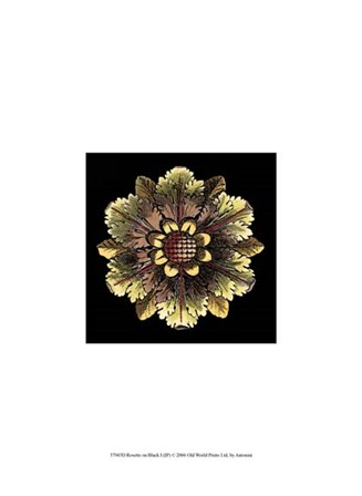 Rosette on Black I by Da Carlo Antonini art print