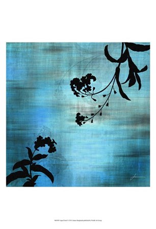 Aqua Floral I by James Burghardt art print