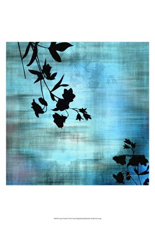 Aqua Floral II by James Burghardt art print