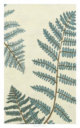 Blue Fern Trio III by June Erica Vess art print