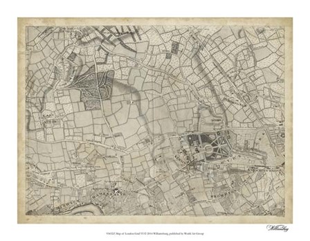 Map of London Grid VI art print