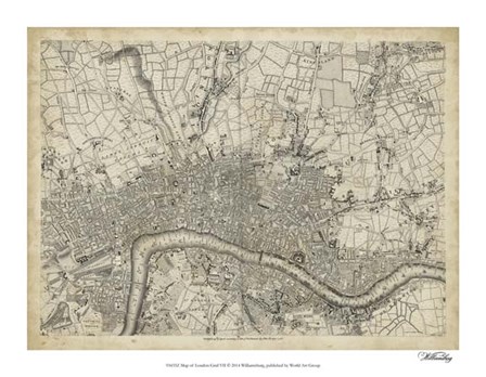 Map of London Grid VII art print