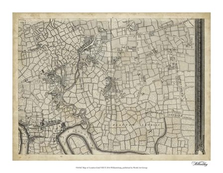 Map of London Grid VIII art print