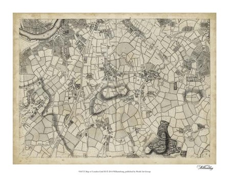 Map of London Grid XI art print