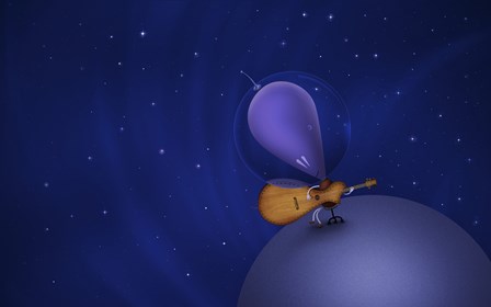 Guitar Playing Martian by Vlad Gerasimov/Stocktrek Images art print