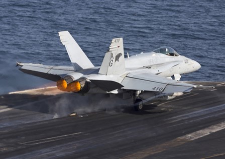 F/A-18C Hornet Taking Off from the USS Dwight D Eisenhower by Gert Kromhout/Stocktrek Images art print