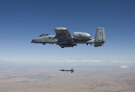 A-10C Thunderbolt Releases a GBU-12 Laser Guided Bomb by HIGH-G Productions/Stocktrek Images art print