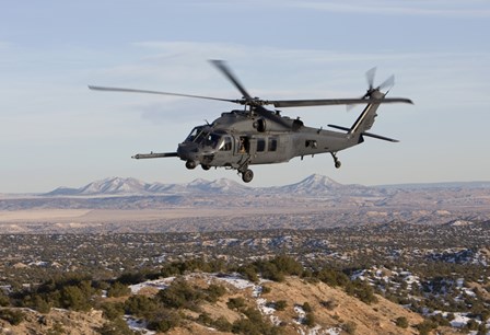 HH-60G Pave Hawk Flies a Low Level Route over New Mexico by HIGH-G Productions/Stocktrek Images art print