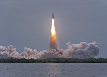 Launch of Space Shuttle Atlantis by John Davis/Stocktrek Images art print