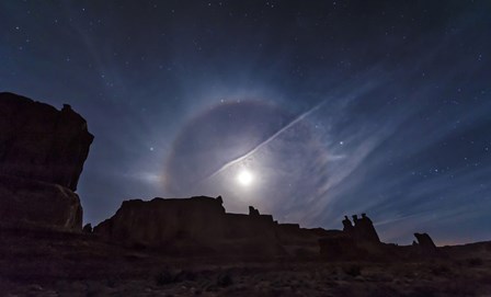 Moon Ring over Arches National Park, Utah by John Davis/Stocktrek Images art print
