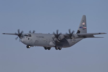 A C-130J Super Hercules of the 317th Airlift Group in Flight Over Germany by Timm Ziegenthaler/Stocktrek Images art print