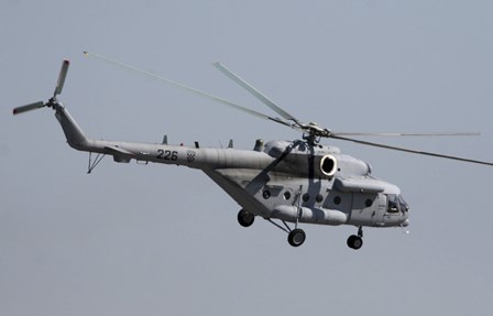 A Croatian Mil Mi-17 Helicopter in Flight Over Germany by Timm Ziegenthaler/Stocktrek Images art print