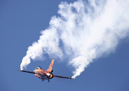 Dutch Air Force F-16A During a Turning and Burning Demonstration by Timm Ziegenthaler/Stocktrek Images art print