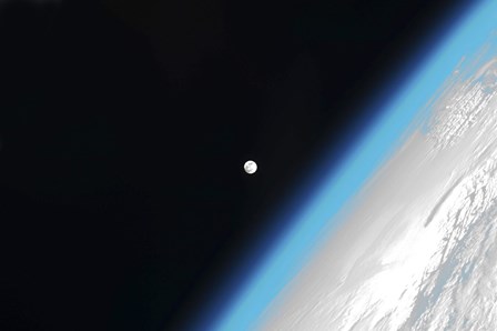 The Moon and Earth&#39;s Atmosphere by Stocktrek Images art print