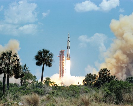The Apollo 16 Space Vehicle is Launched from Kennedy Space Center by Stocktrek Images art print