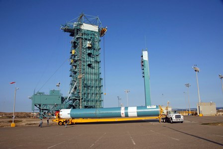 The Delta II First Stage for the OSTM/Jason-2 Spacecraft Arrives by Stocktrek Images art print