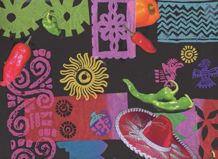 Fiesta (black) by Sara Henry art print