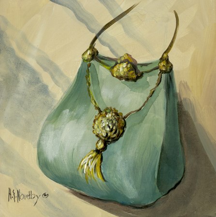 Purse Green by Harriet Nordby art print