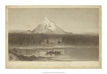 Mount Hood from Columbia by R. Hinshelwood art print
