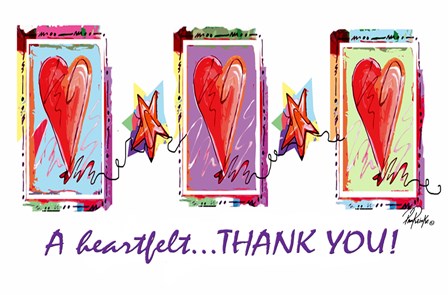 Heartfelt Thank You by Pam Reinke art print