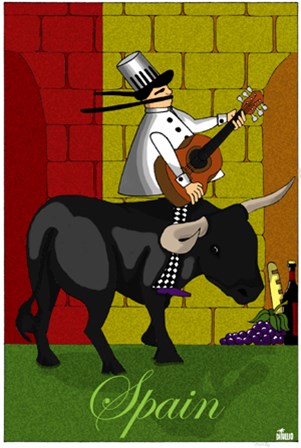 Chef in Spain by David Di Tullio art print