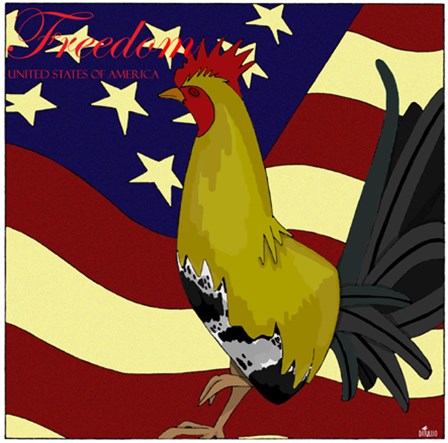 Rooster Freedom by David Di Tullio art print