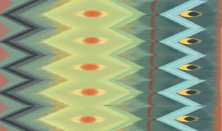 Windy Rug Pattern in Greens by Art Licensing Studio art print