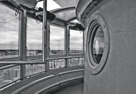 Tower (left side) (b/w) by Erin Clark art print