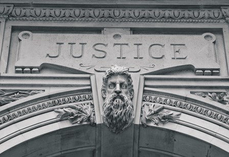 Justice (b/w) by Erin Clark art print