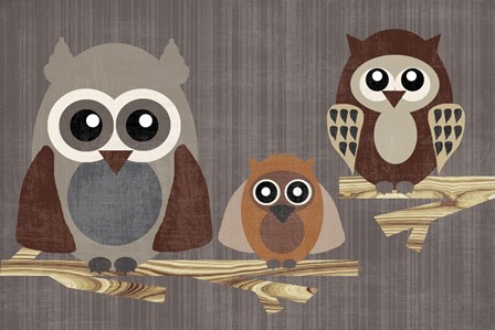 Owls by Erin Clark art print