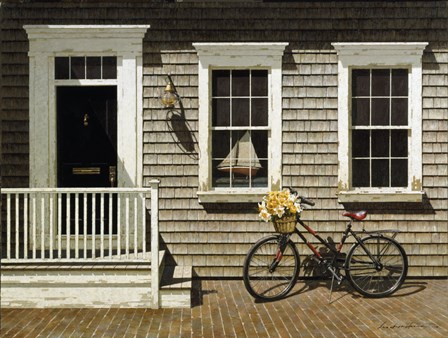 Bicycle&#39;s Basket Of Flowers by Zhen-Huan Lu art print