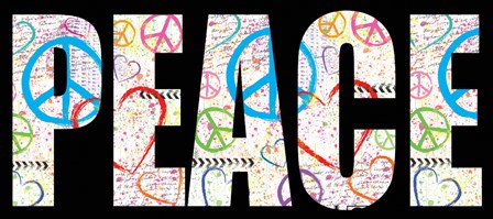 Peace Graffiti - Color by Louise Carey art print