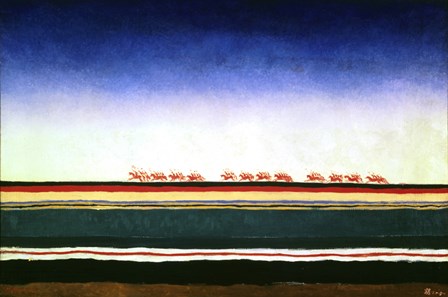 The Advance of The Red Cavalry by Kazimir Malevich art print